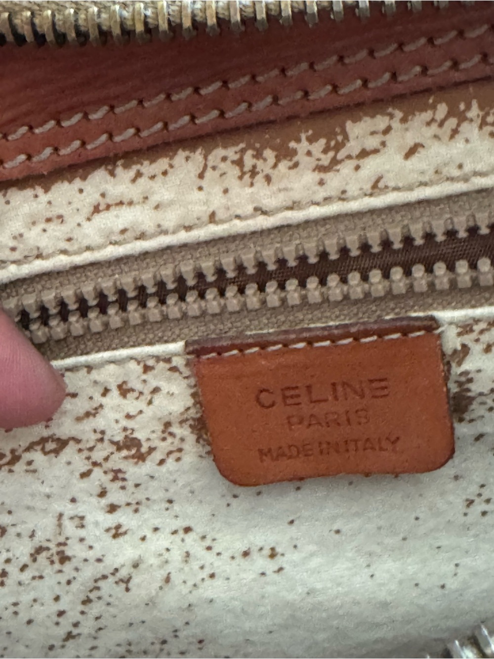 Celine vintage Brown Monogram Crossbody Bag with Gold Hardware - Picture 8 of 10
